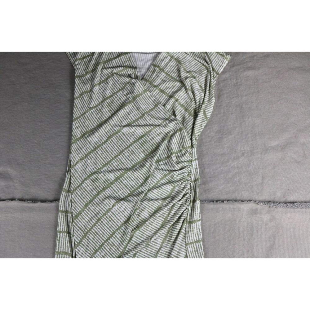 New Tommy Bahama Dress L Green Carmela Bungalow Bay Stripe Faux Wrap Maxi UPF 30 - Picture 5 of 14